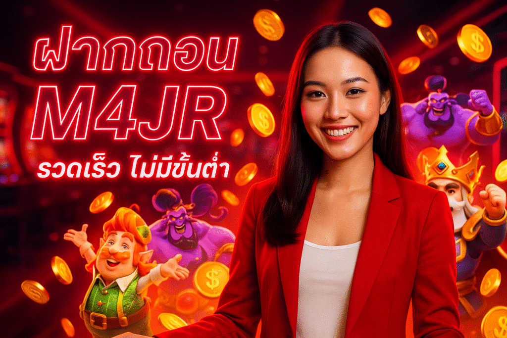 ฝากถอน M4JR รวดเร็ว ไม่มีขั้นต่ำ